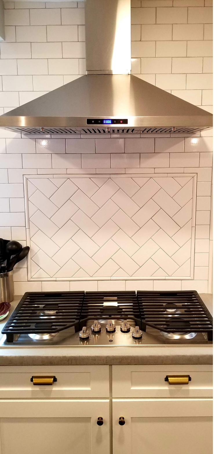 Blue island, butcher block & geometric pendants, view 1 of 3
