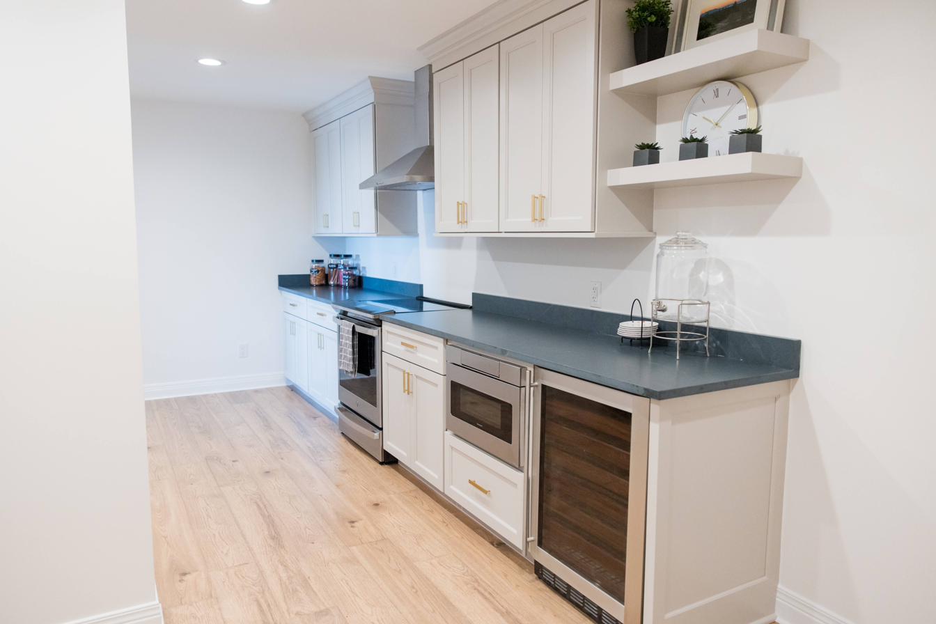 Lower-level kitchenette, soapstone counters, view 2 of 2