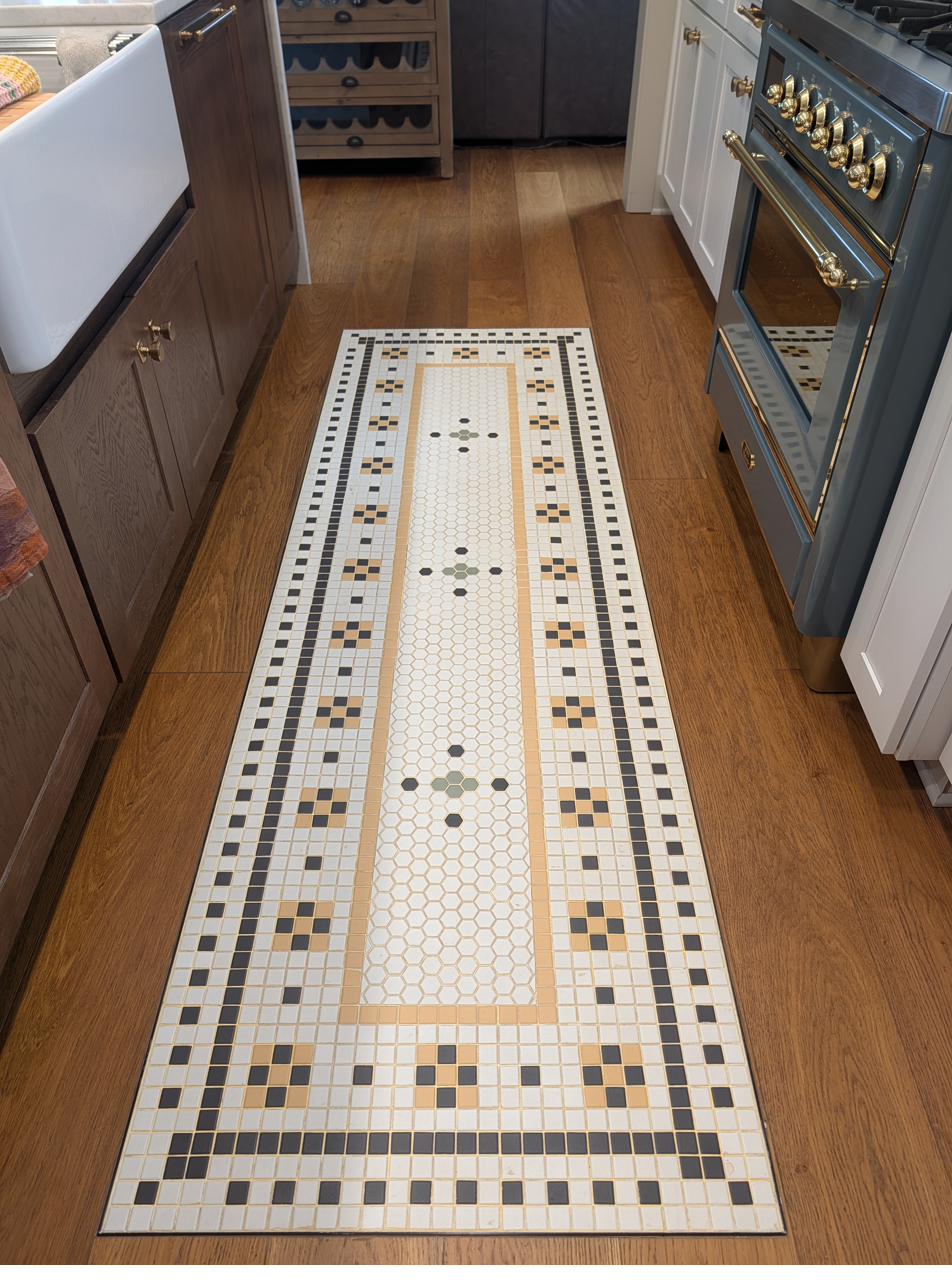 Mosaic tile runner & statement range, view 1 of 2